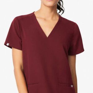 Women's Burgundy Casma™ - Three-Pocket Scrub Top - S / Burgundy